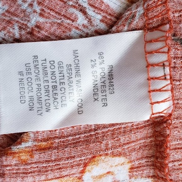 DEREK HEART Tie Floral Short Sleeve Top Casual - Picture 6 of 8